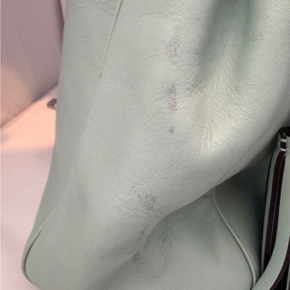 COACH Aqua Saddle Bag Purse with Tassel and Hangtag - Picture 4 of 6